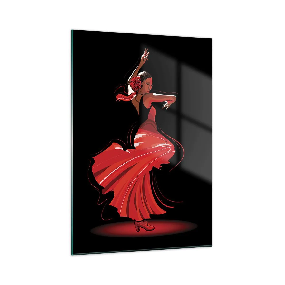 Üveg kép - A flamenco tüzes szelleme - 50x70 cm