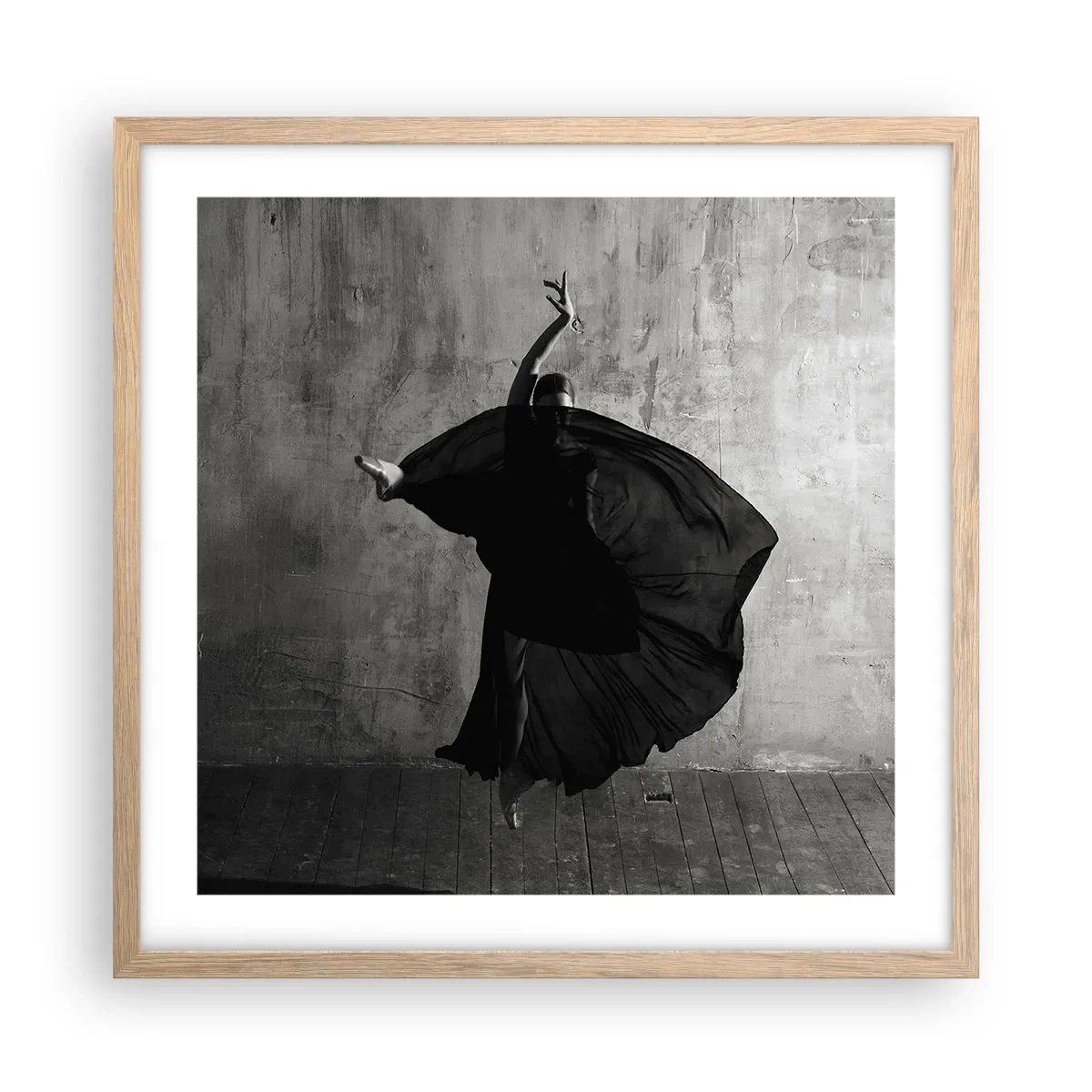 Poszter világos tölgy keretben - Szenvedélyes pas - 50x50 cm