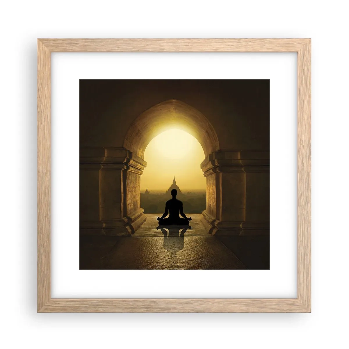 Poszter világos tölgy keretben - Teljes harmónia - 30x30 cm