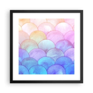 Poszter fehér keretben - Gyöngyház kagyló - 40x40 cm