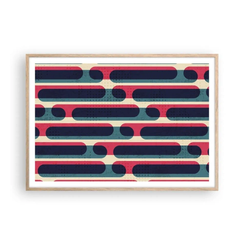 Poszter világos tölgy keretben - Mélységben és előre - 100x70 cm