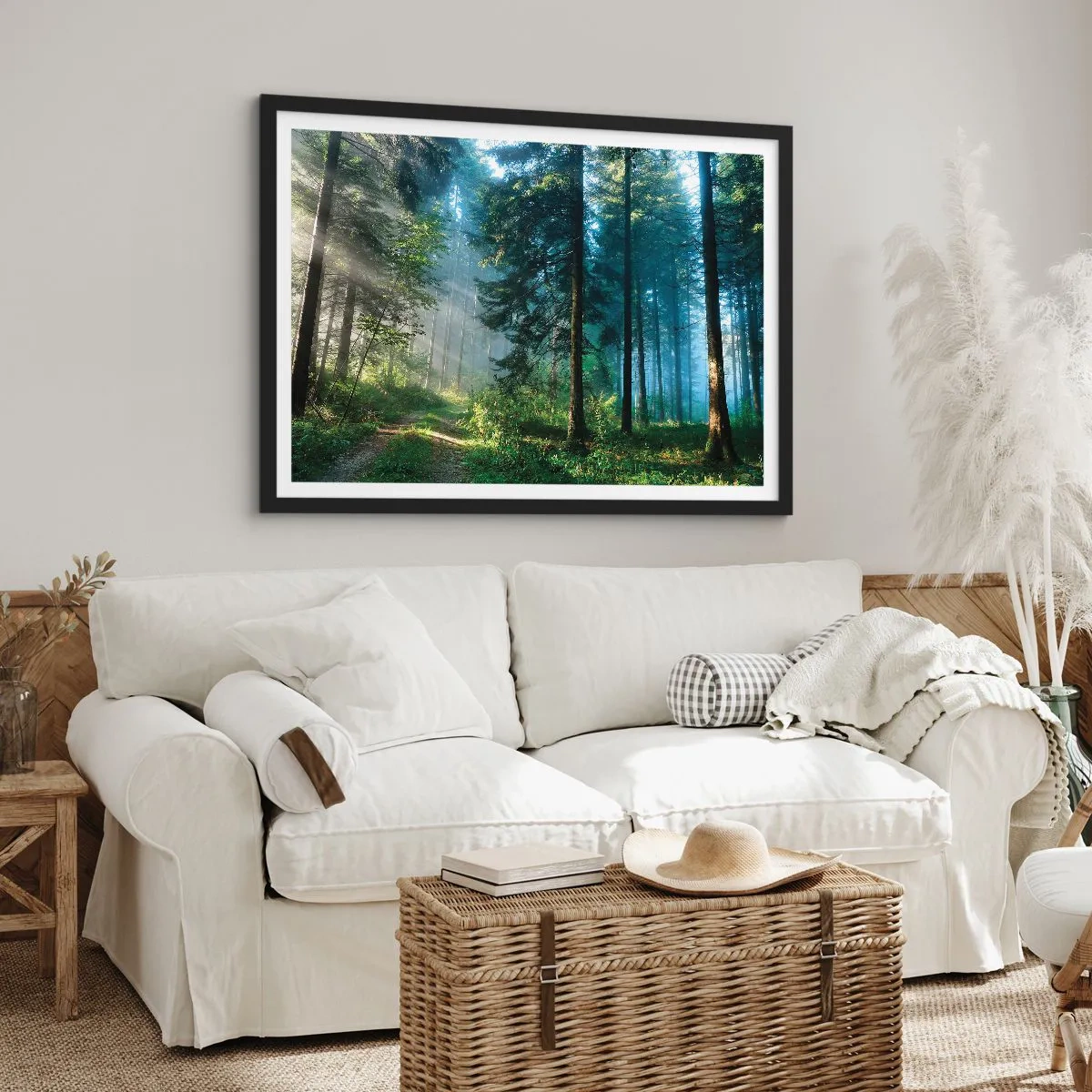 Poszter fehér keretben - Sugárzó reggel - 70x50 cm