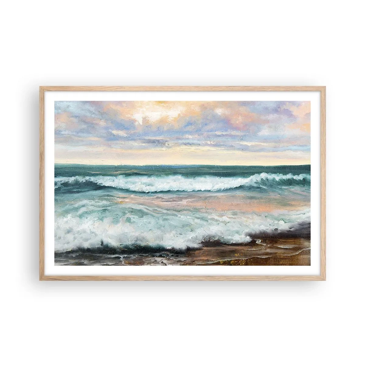 Poszter világos tölgy keretben - Itt kisimítod a lelked - 91x61 cm