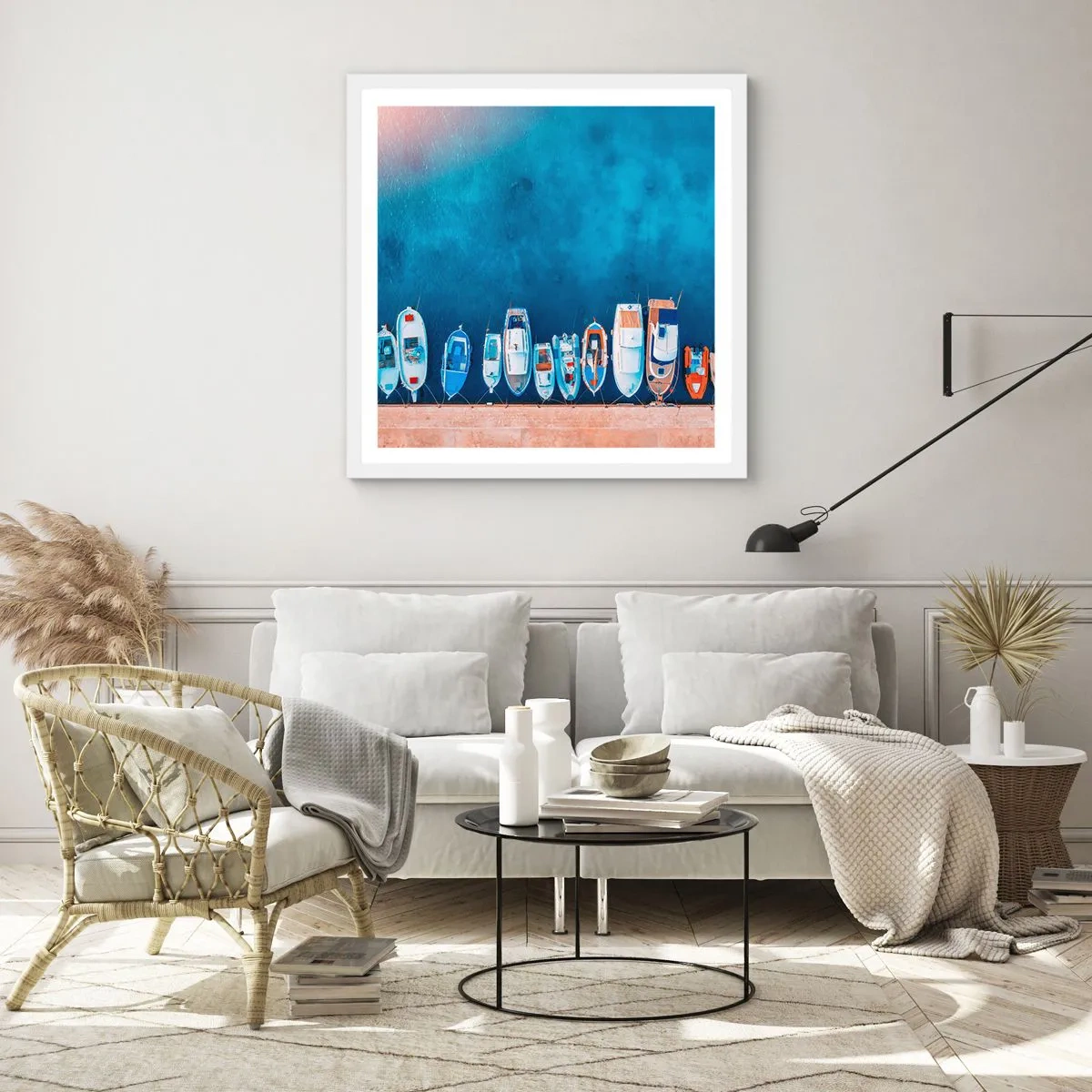 Poszter fekete keretben - Egy sorban - 50x50 cm