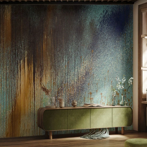 Fotótapéta Premium Canvas - Egy nem véletlen színes kompozíció - Absztrakció, Ipari, Festék - 400x280 cm