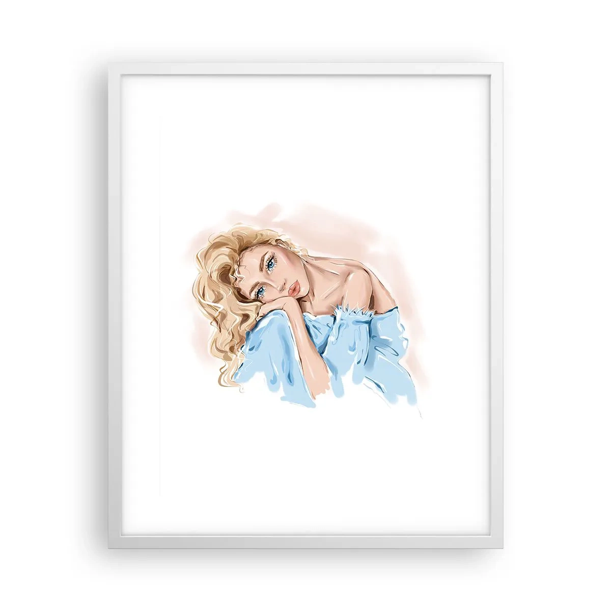 Poszter fekete keretben - Álmodozó a kékben - 40x50 cm