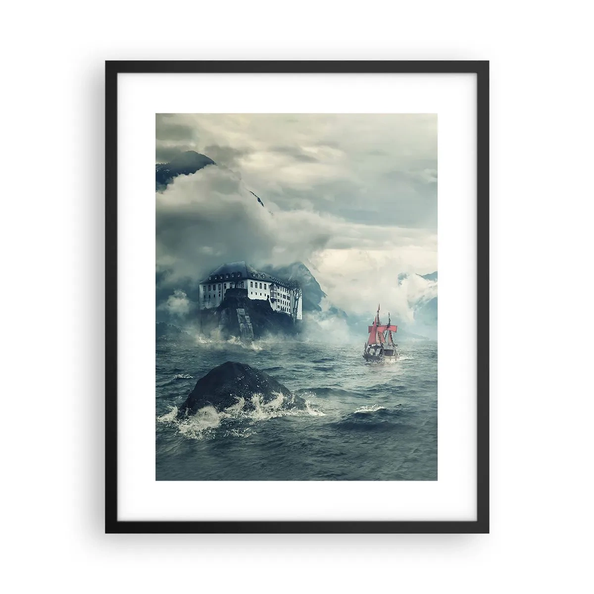 Poszter fehér keretben - Varázslatos vizeken - 40x50 cm