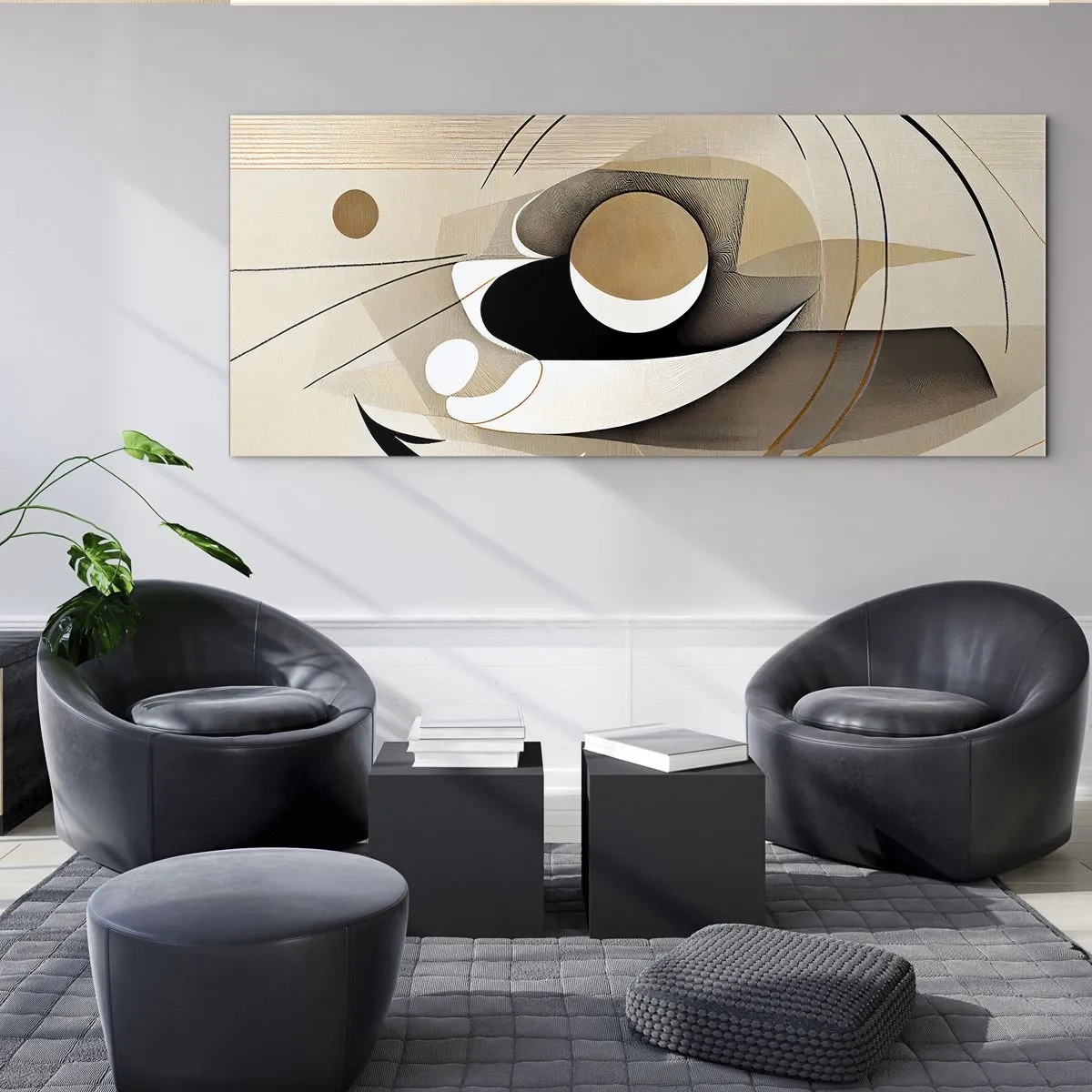 Üveg kép - Kompozíció: a dolgok lényege - 100x40 cm