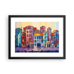 Poszter fehér keretben - Egy város, mint egy tündérmese - 40x30 cm