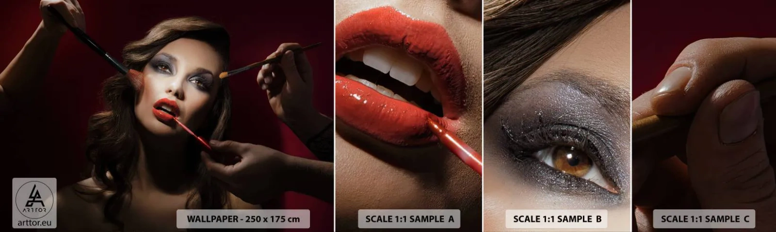 Fotótapéta Minta Standard Eco - Álmodozó szép - Nő, Smink, Színésznő - 100x30 cm