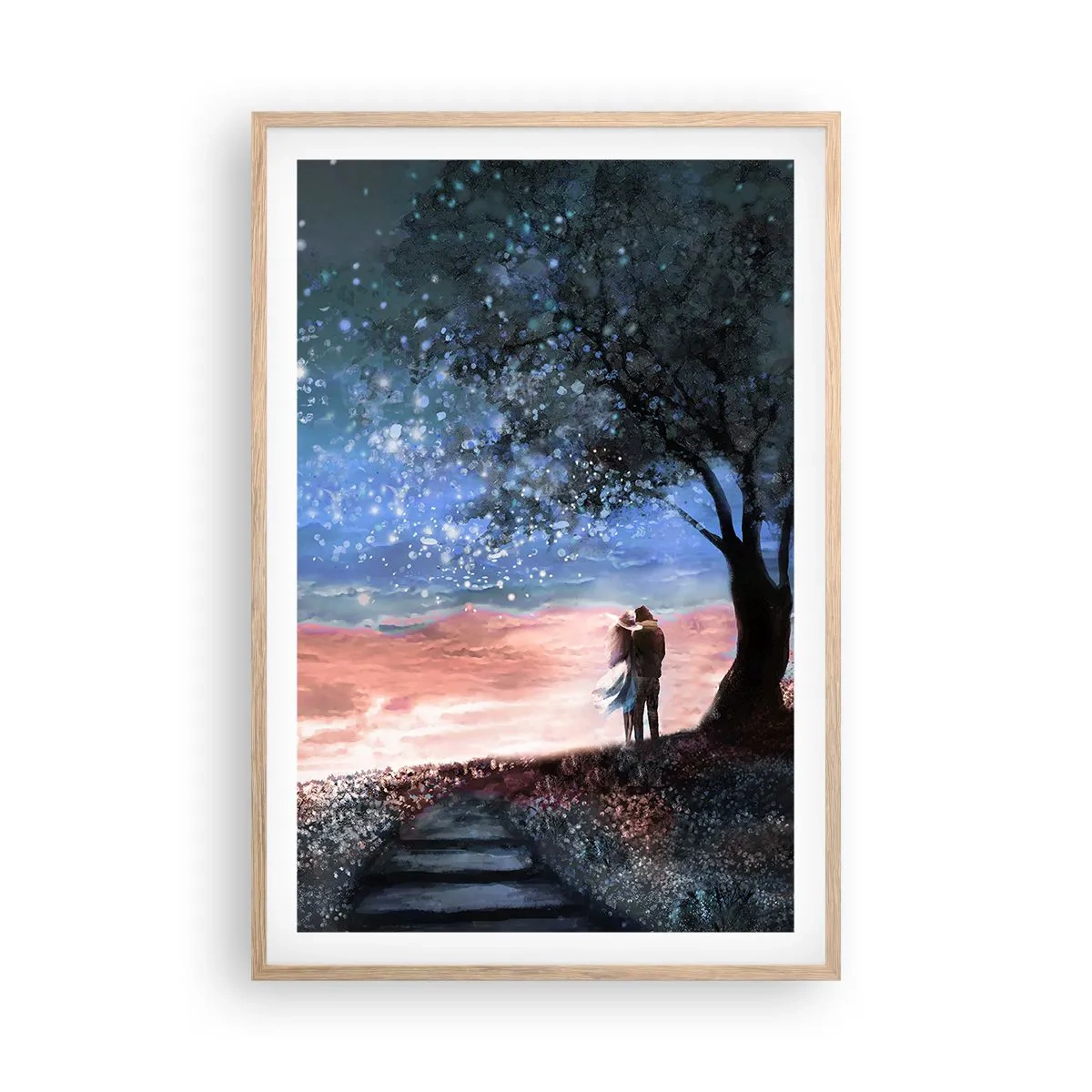 Poszter világos tölgy keretben - Csillagos előadás - 61x91 cm