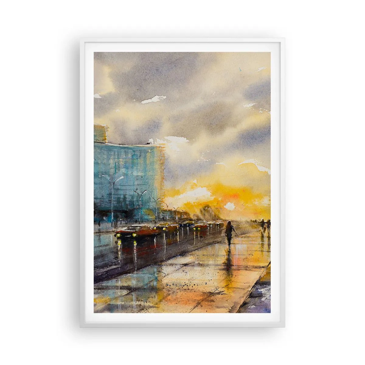 Poszter fekete keretben - Élet a parton - 70x100 cm