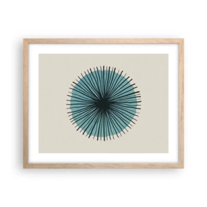 Poszter világos tölgy keretben - Ragyogóan a kékben - 50x40 cm