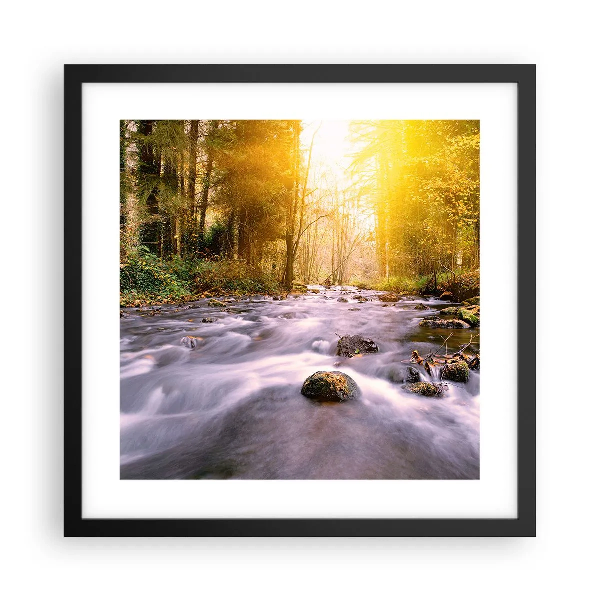 Poszter fehér keretben - Malachit ezüst és arany keretben - 40x40 cm