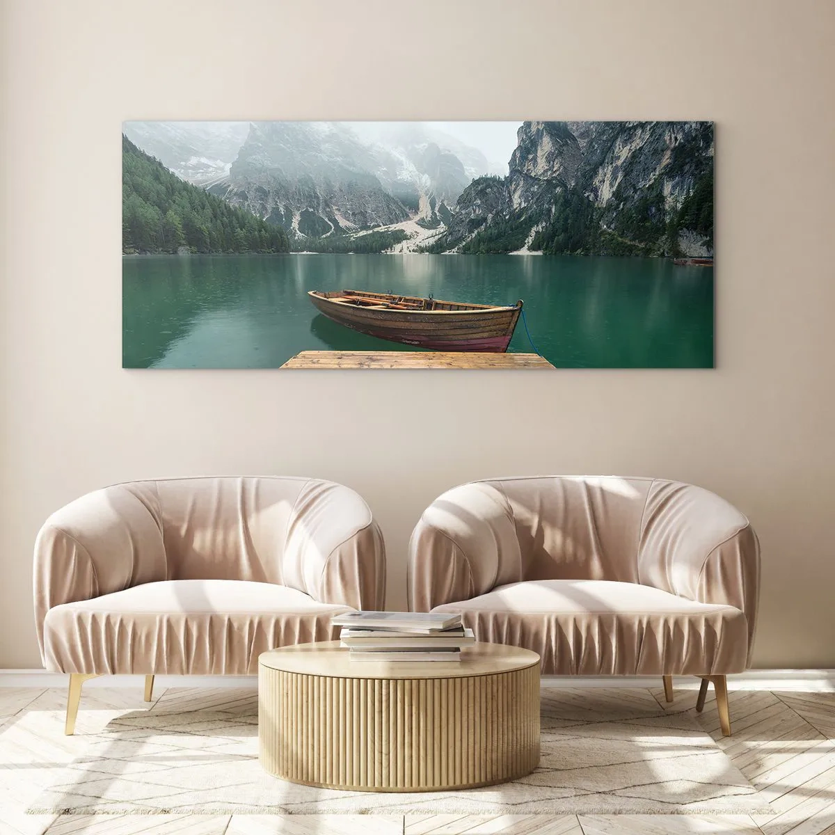 Üveg kép - "És a homlok büszke sziklái" - 90x30 cm