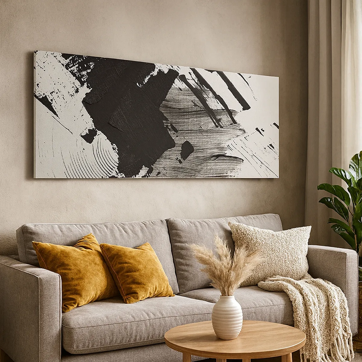 Vászonkép - Absztrakció - a fekete kifejezése - 30x30 cm