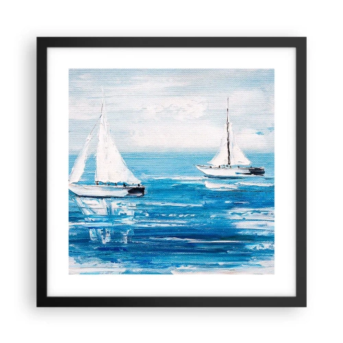 Poszter fehér keretben - Egy barátoddal az oldaladon - 40x40 cm