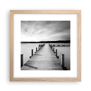 Poszter világos tölgy keretben - A víznyelőnél - békében - 30x30 cm