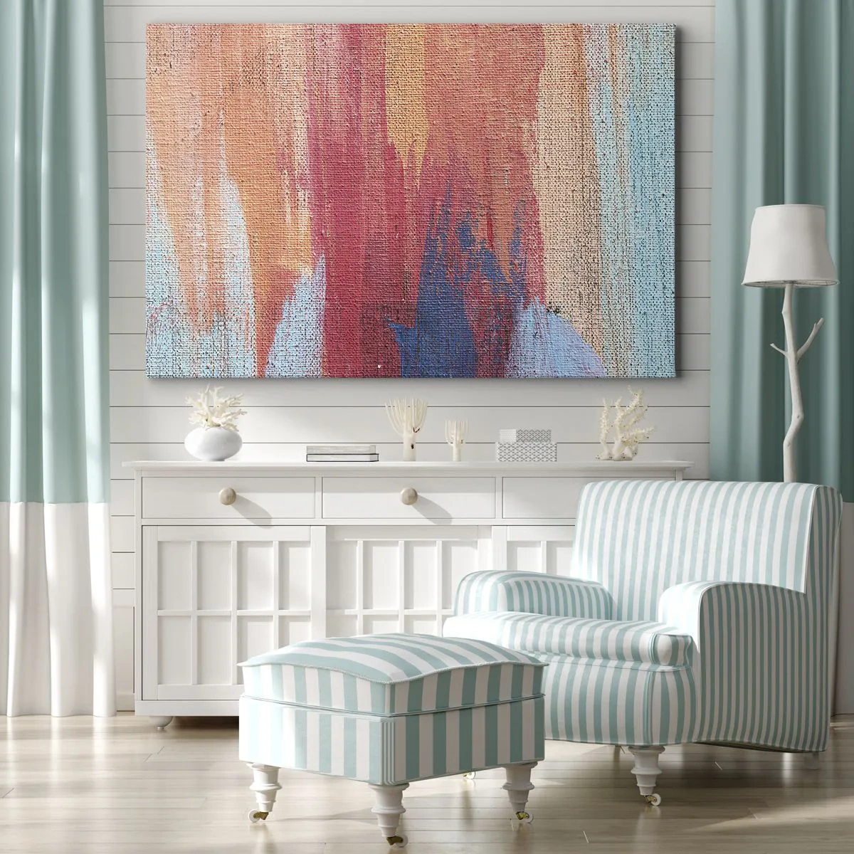 Vászonkép - Szivárványon kiúszva - 120x80 cm