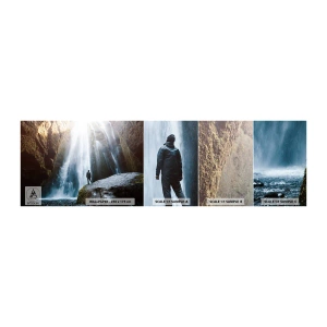 Fotótapéta Minta Öntapadós Deluxe Sticker - Az arányok helyreállítása - Vízesés, Sziklák, Barlang - 100x30 cm