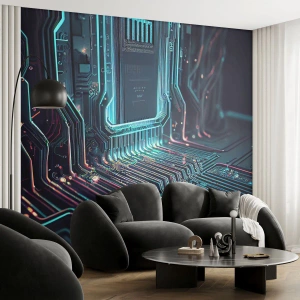 Öntapadós Fotótapéta Deluxe Sticker - Úgy gondolom... - Technológia, Számítógép, Processzor - 100x70 cm