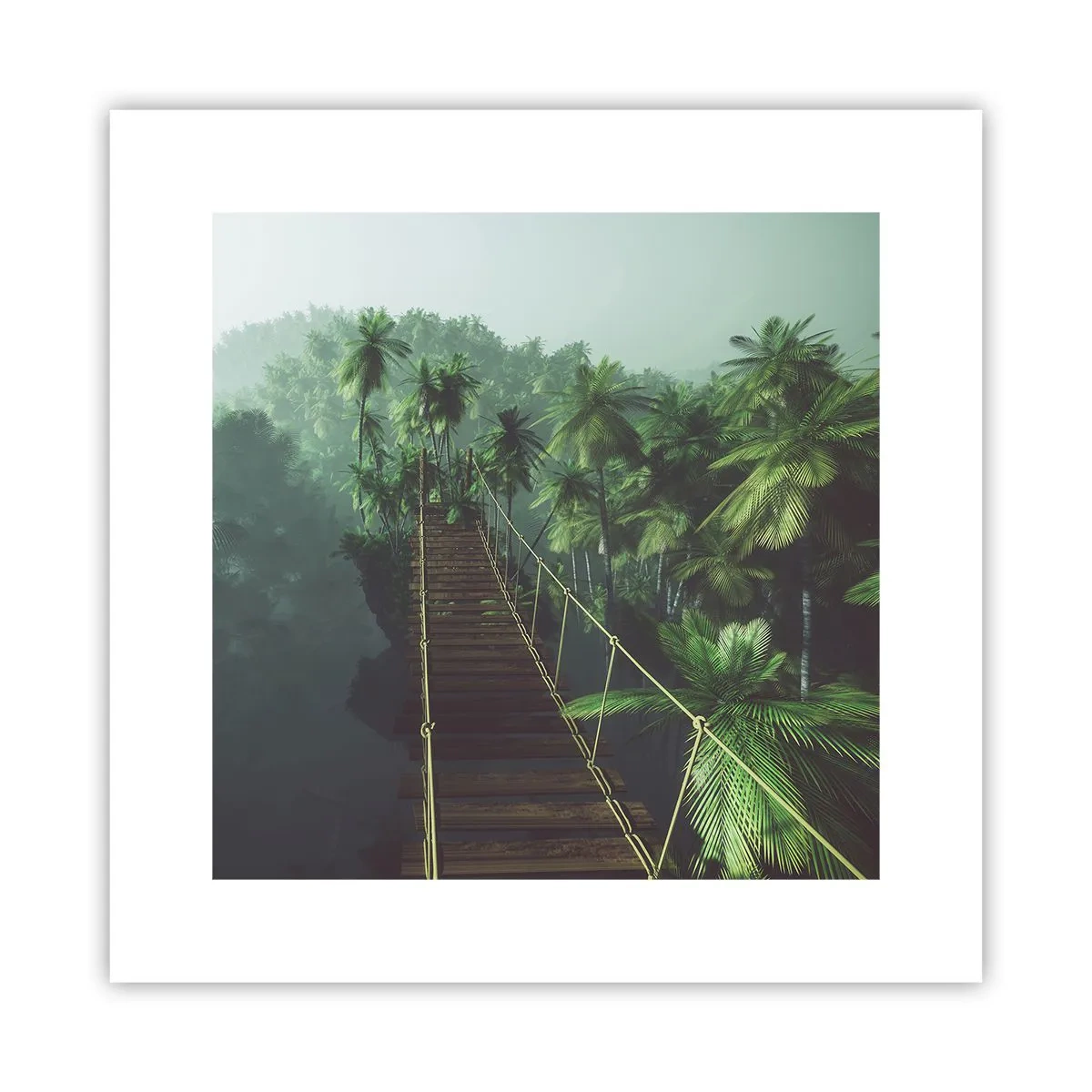 Poszter - A zöldellő hullámok felett - 30x30 cm