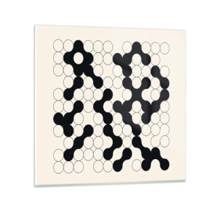 Üveg kép - Kínai játék - variáció - 60x60 cm