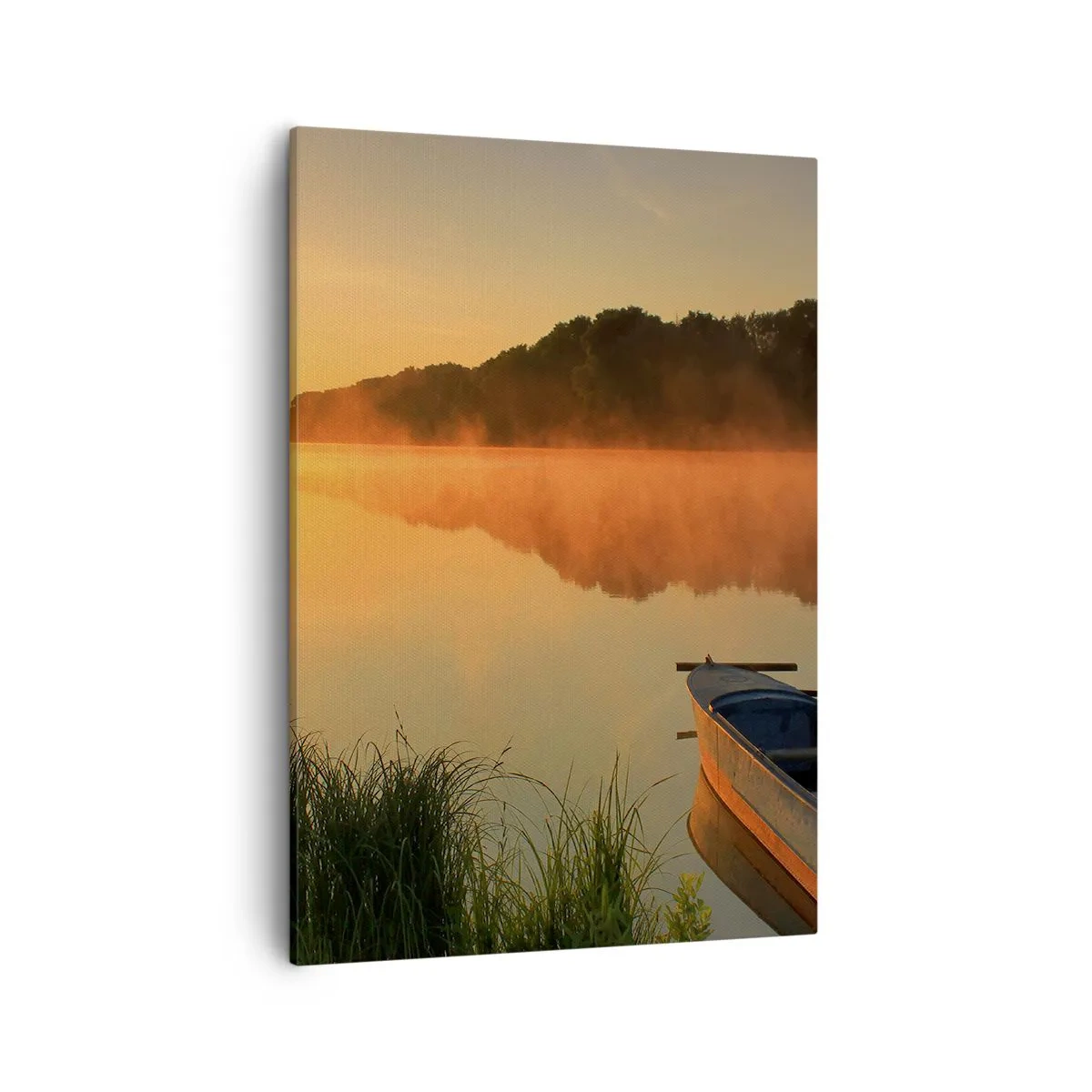 Vászonkép - Napkelte a víz felett, mint egy tükör - 50x70 cm