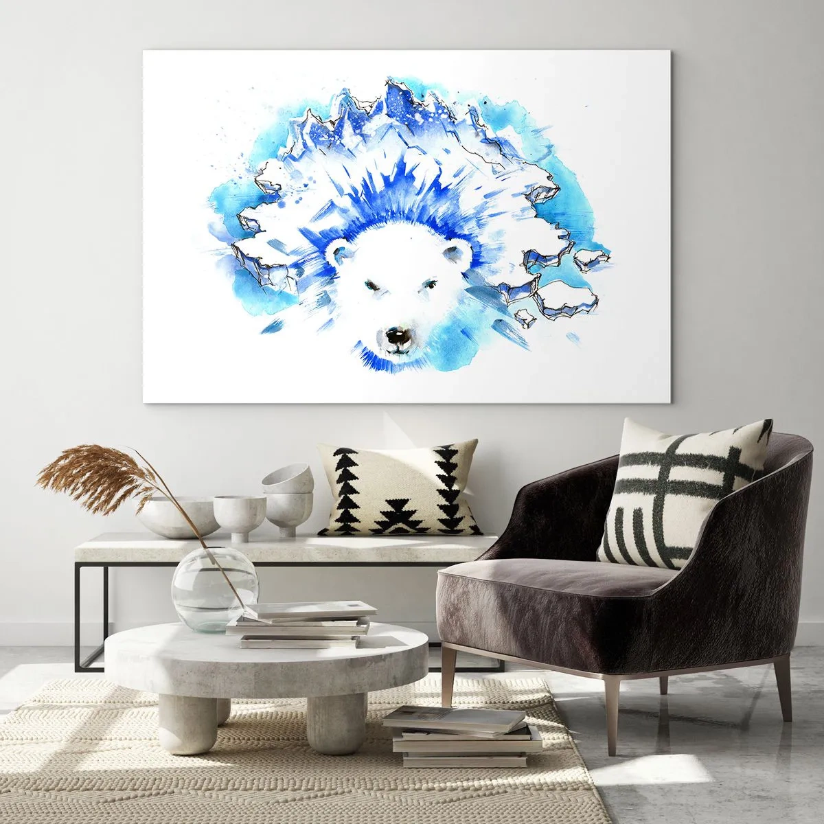 Üveg kép - Az Északi-sark királya jégkoronában - 120x80 cm