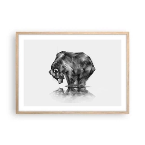 Poszter világos tölgy keretben - Jó látni rokont - 70x50 cm