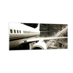 Üveg kép - Felrepülni az éjszakába - 100x40 cm