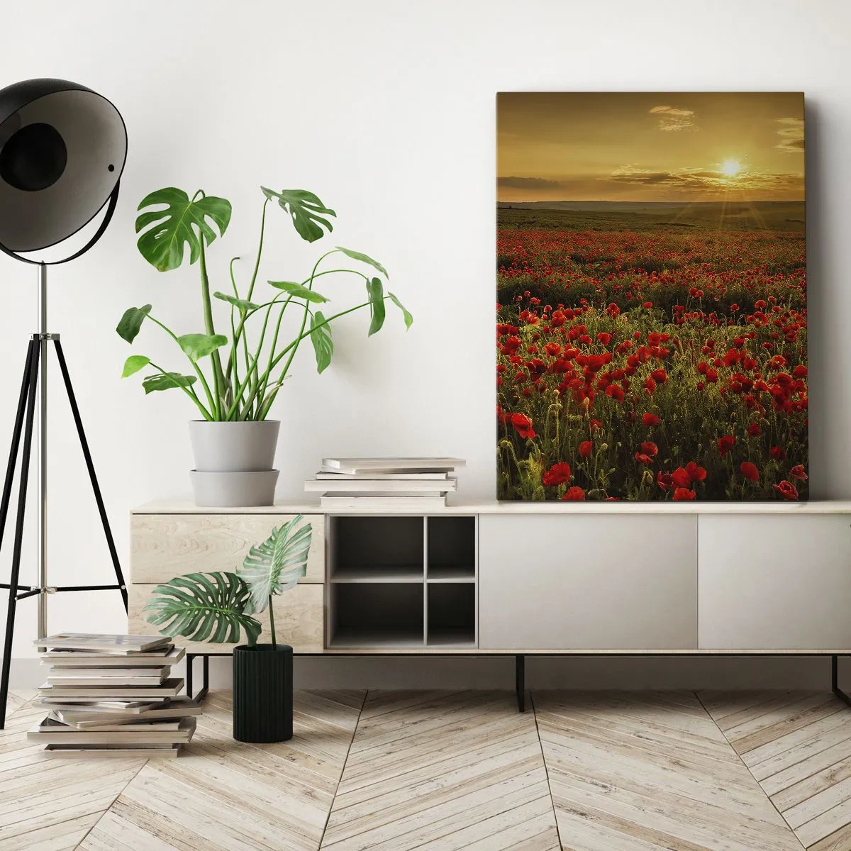 Vászonkép - Susogó rétek hullámai között, a virág özön között - 45x80 cm