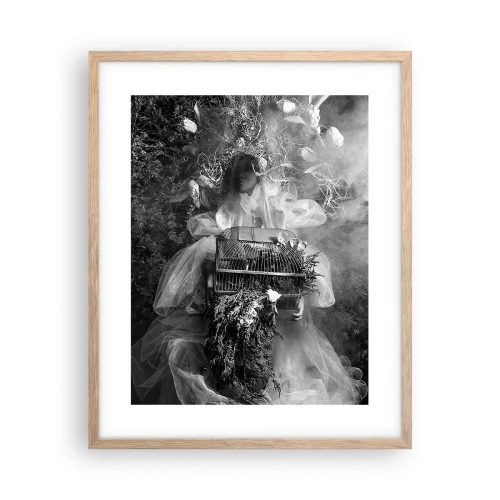 Poszter világos tölgy keretben - Maga az Anya – Természet - 40x50 cm