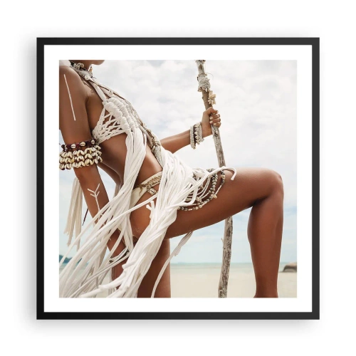 Poszter fehér keretben - A nap papnője - 60x60 cm