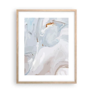 Poszter világos tölgy keretben - Felhabzott fehér - 40x50 cm