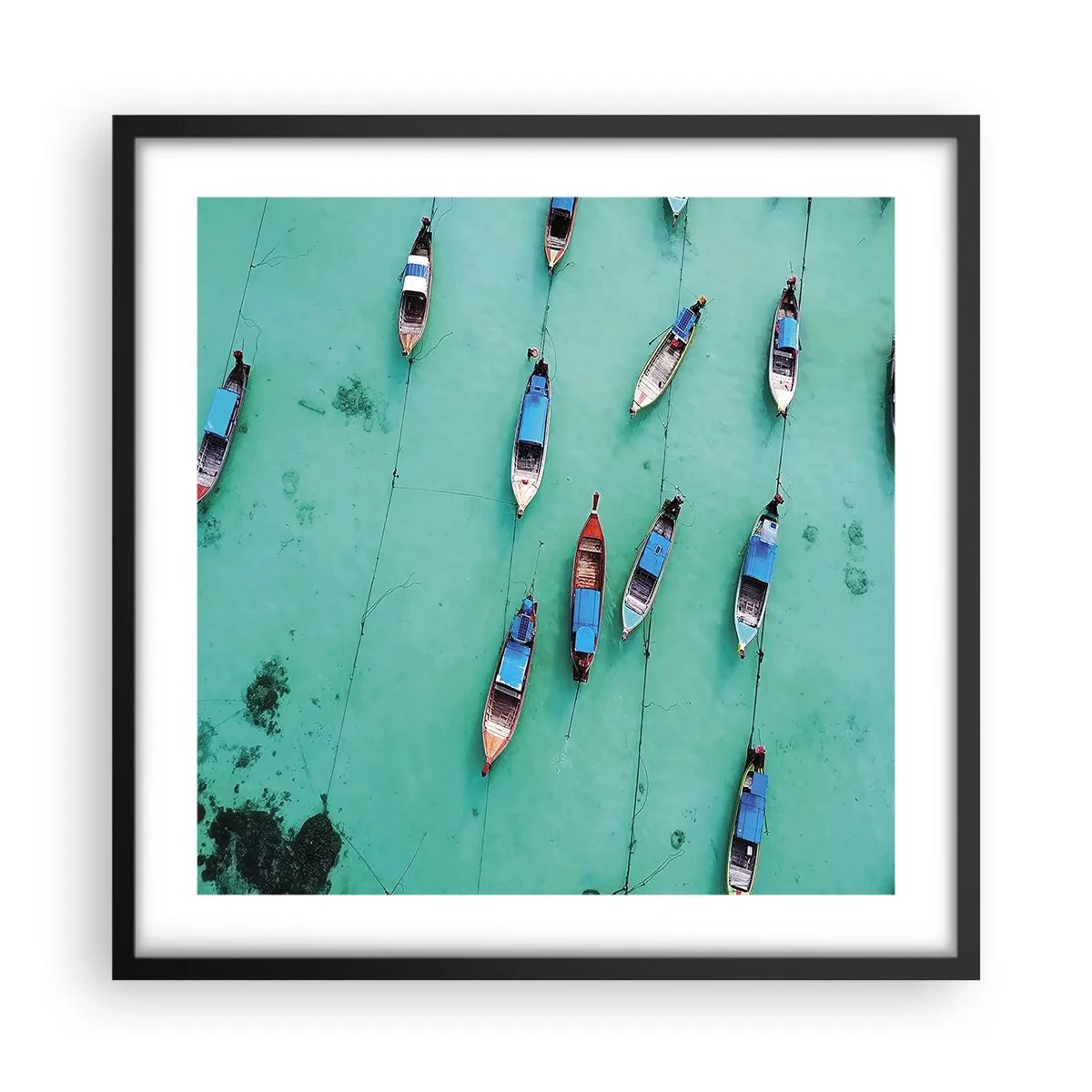 Poszter fehér keretben - Örömteli várakozásban - 50x50 cm