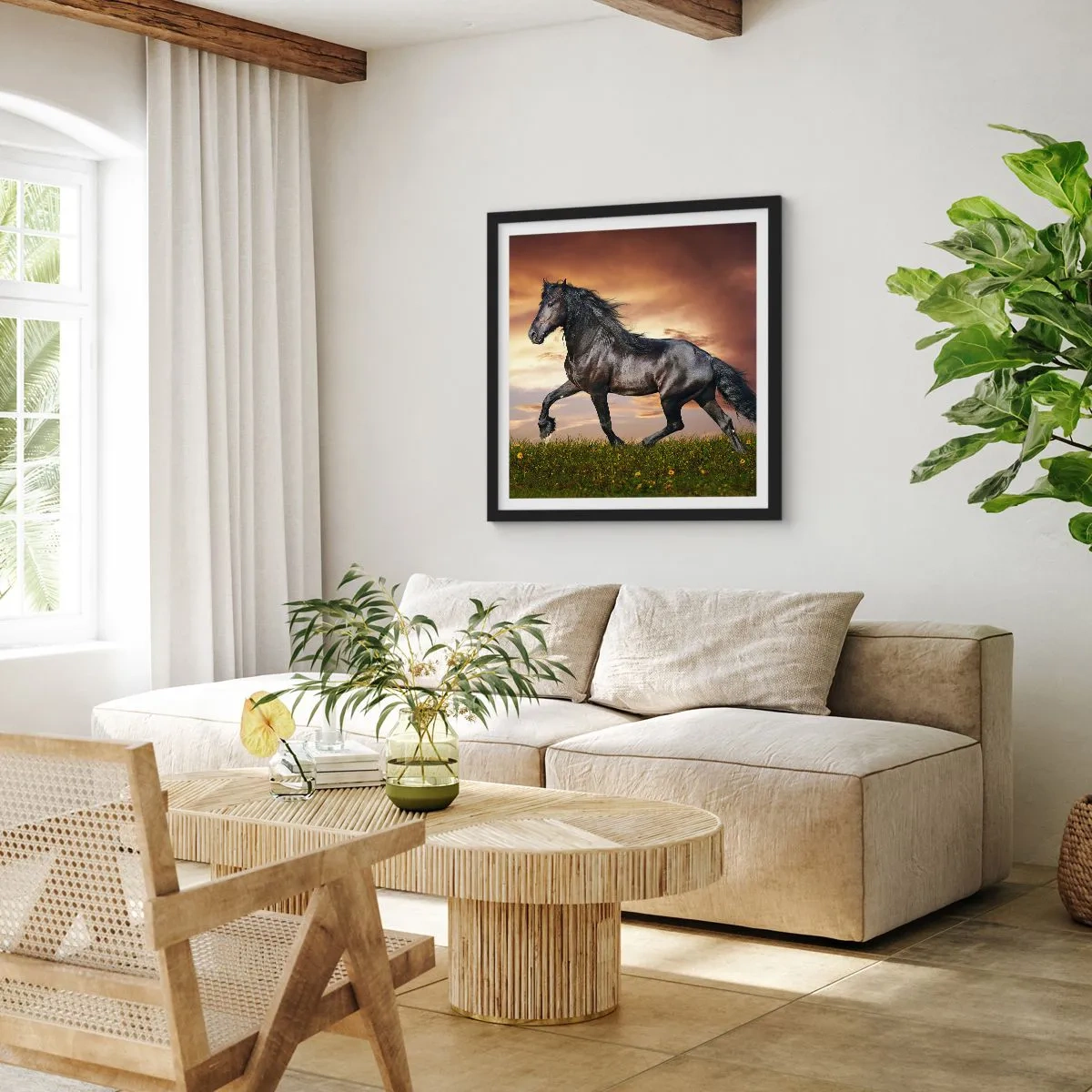 Poszter fehér keretben - Fekete herceg - 60x60 cm