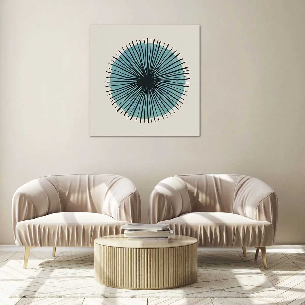 Üveg kép - Ragyogóan a kékben - 50x50 cm