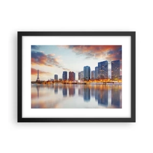 Poszter fehér keretben - Párizs monumentális nyugalma - 40x30 cm