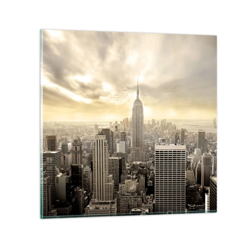 Üveg kép - Szürkéből szőtt New York - 30x30 cm