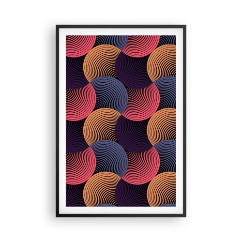 Poszter fehér keretben - Körkörös ritmusban - 61x91 cm