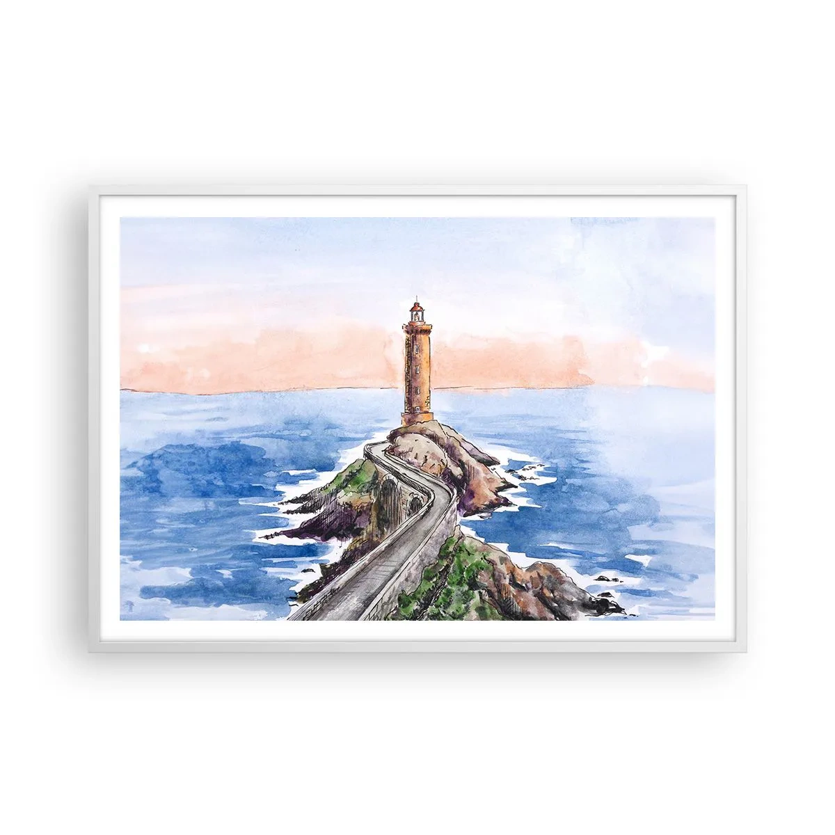 Poszter fekete keretben - Szemben a tengerrel - 100x70 cm