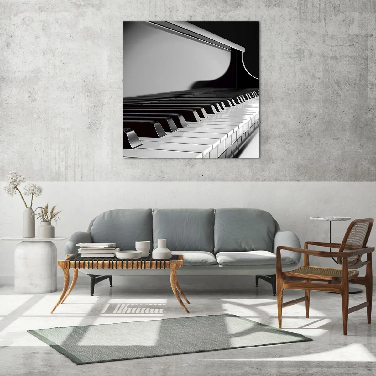 Üveg kép - A formák és színek harmóniája - 60x60 cm