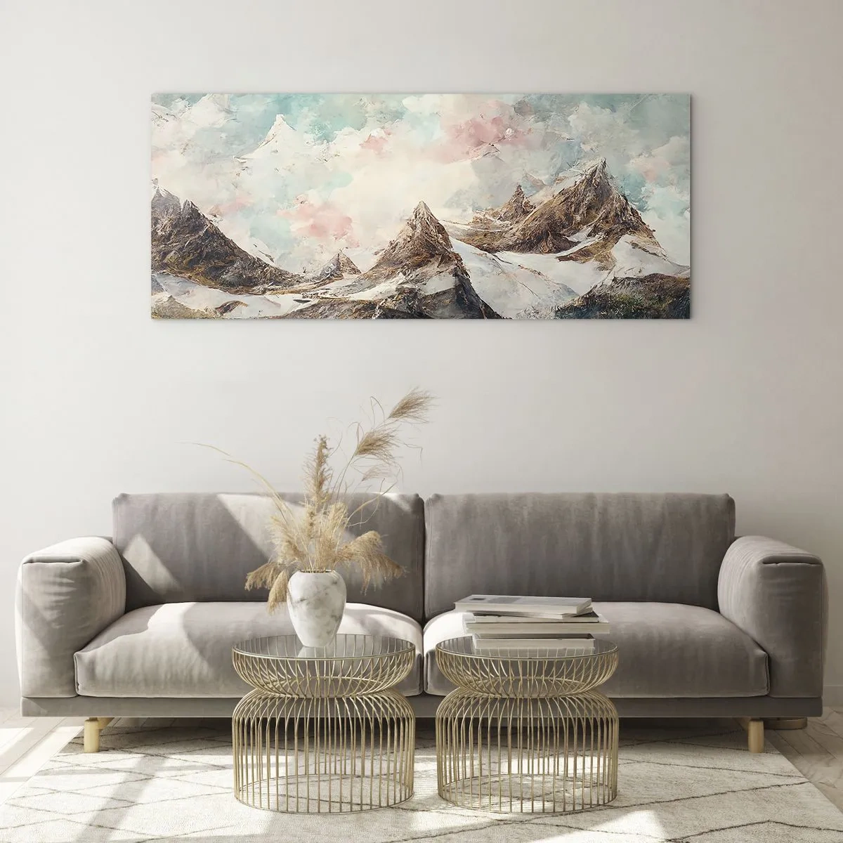 Üveg kép - Sziklás pengék - 160x50 cm