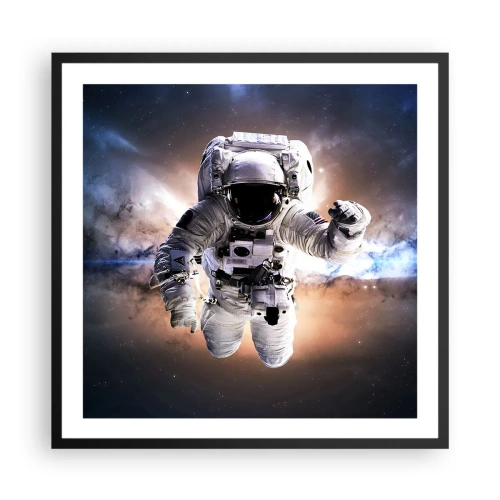 Poszter fehér keretben - Üdvözlet az űrből - 60x60 cm