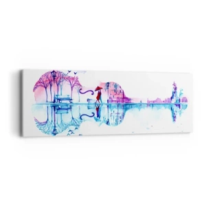 Vászonkép - Eső dalokat hozok nektek - 90x30 cm