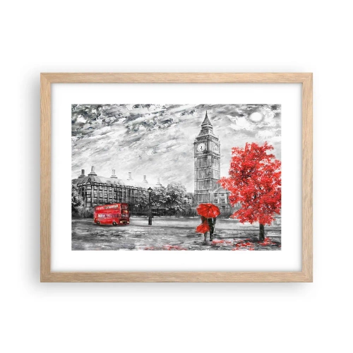 Poszter világos tölgy keretben - Izgalmas nap - 40x30 cm