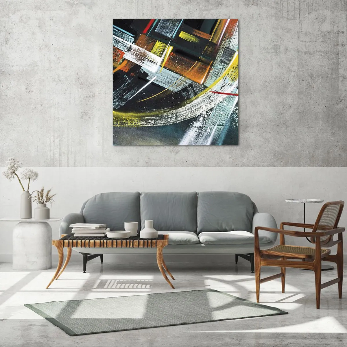 Üveg kép - A mozgás energiája - 70x70 cm