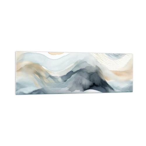 Üveg kép - Hó és köd absztrakció - 160x50 cm