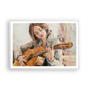 Poszter fekete keretben - Koncert gitárra és egy lány szívére - 100x70 cm